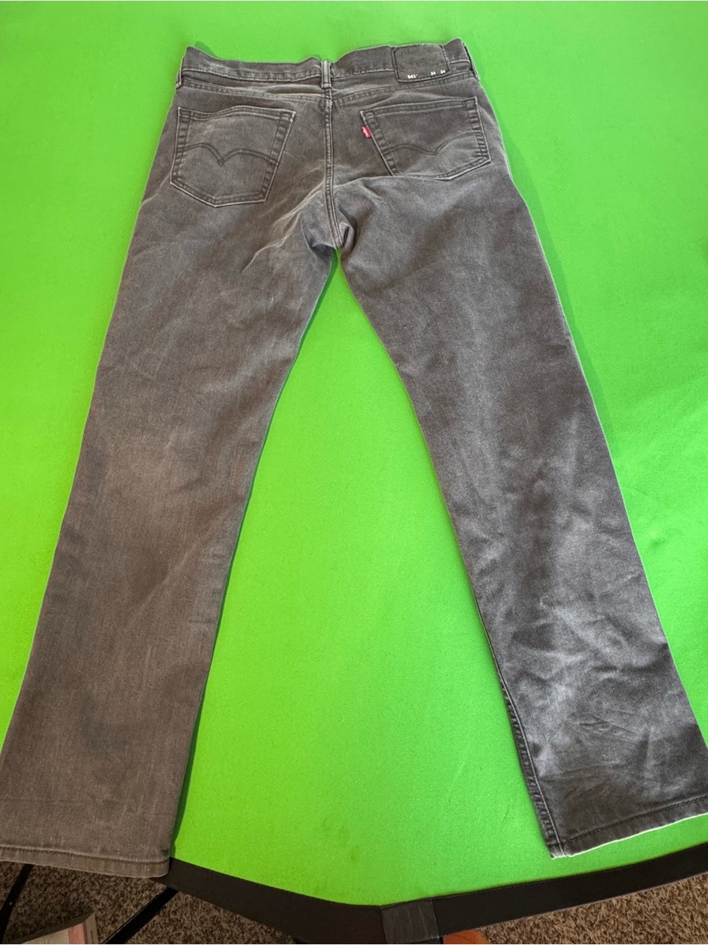 Levi's Men's Washed Gray Straight Leg Jeans